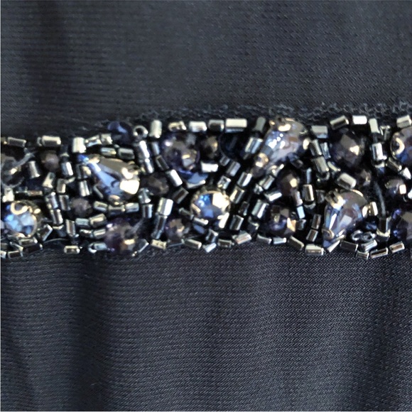 Mac Duggal Navy Blue Crystal Belt Jersey Gown 18 - Picture 12 of 16